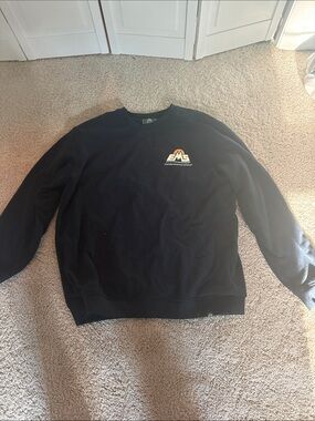 EMS Men's Black Crewneck Sweatshirt with Chest Logo